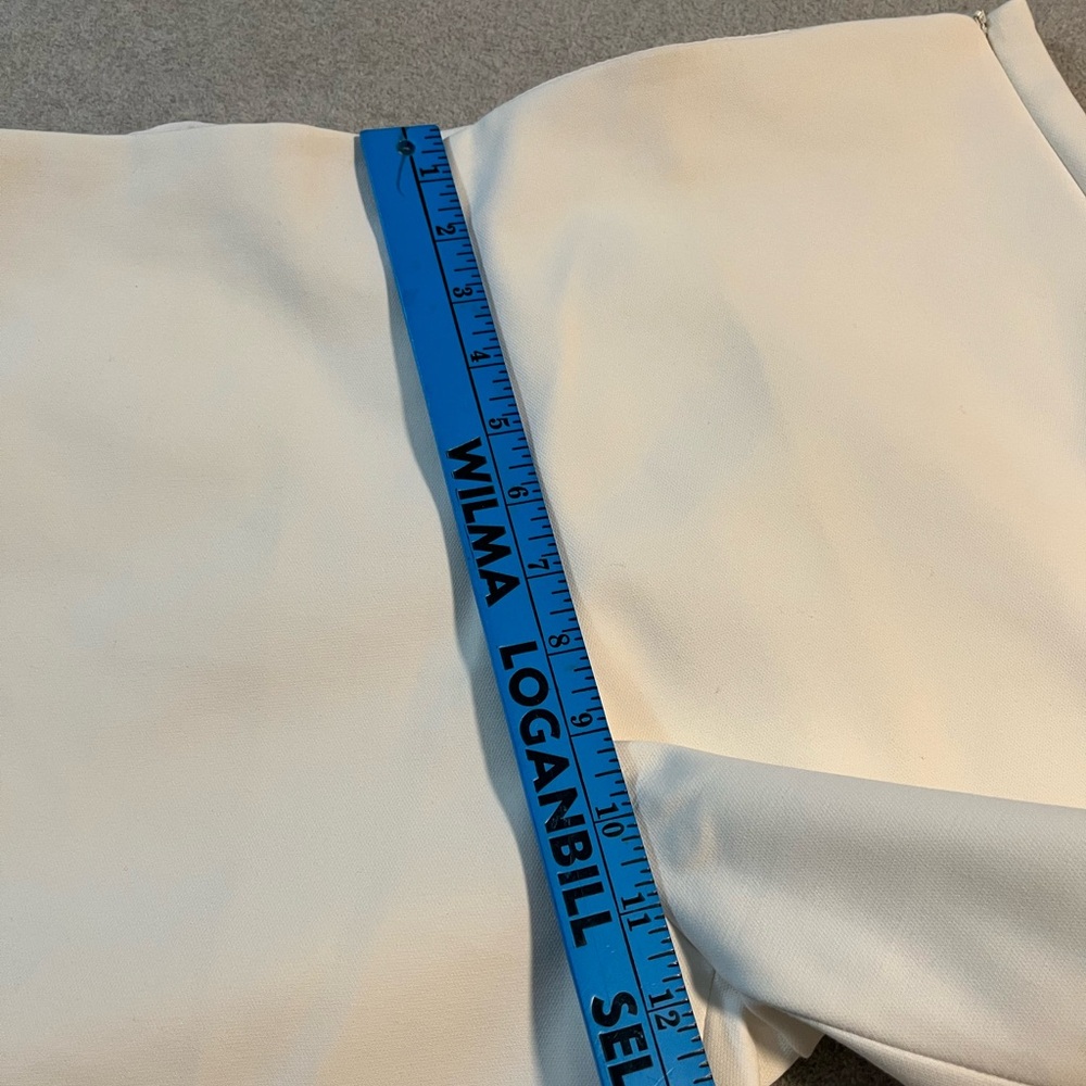 ST. JOHN Cream tapered leg Trouser dress pants - Picture 7 of 12